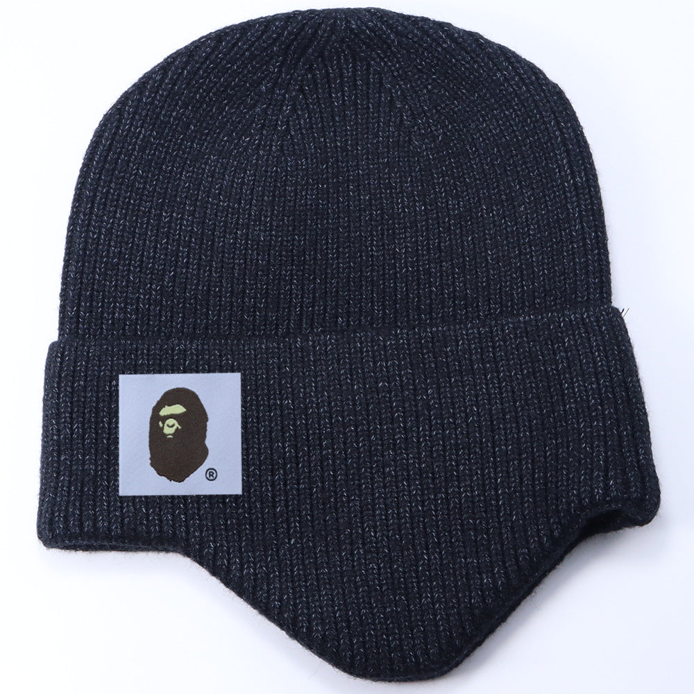 Stussy Hat Winter Knitted Hat Men's and Women's Warm Ear Protector Outdoor Wool Hat