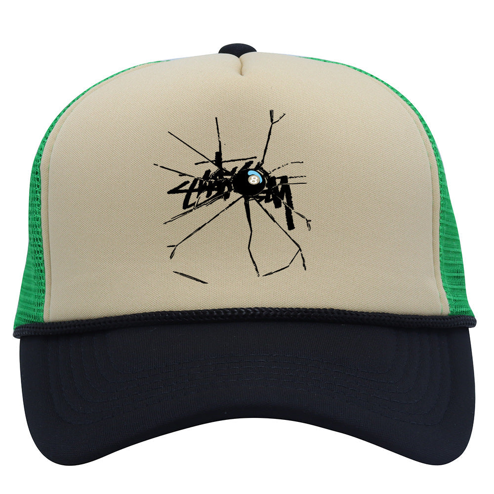 Stussy Hat Mesh Cap Couple Sun Hat Summer Print Baseball Cap Casual Sun Protection Cap