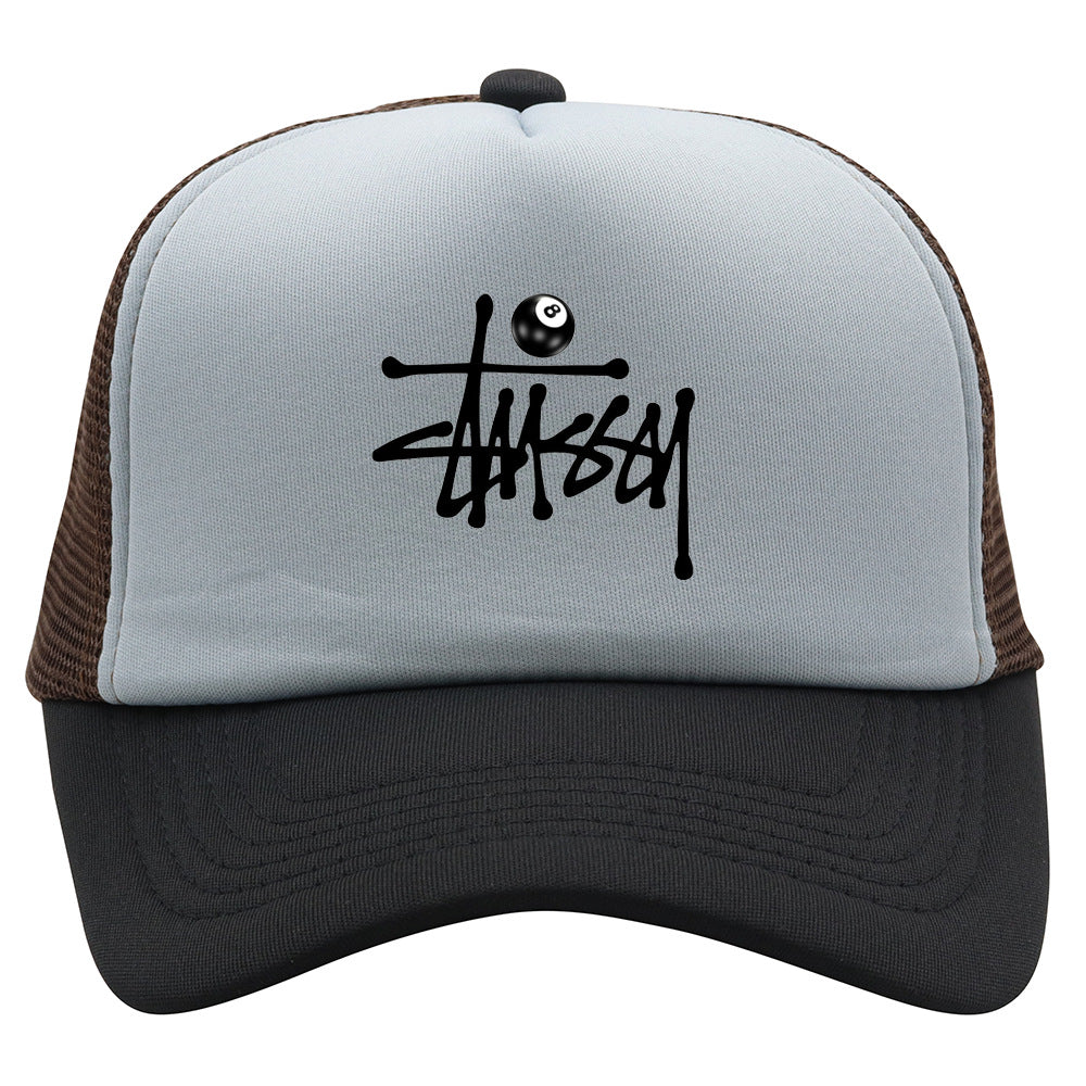 Stussy Hat Printed Truck Cap Baseball Cap Casual Shade Sun Protection Cap