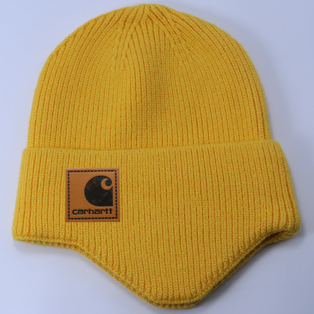 Stussy Hat Winter Knitted Hat Men's and Women's Warm Ear Protector Outdoor Wool Hat