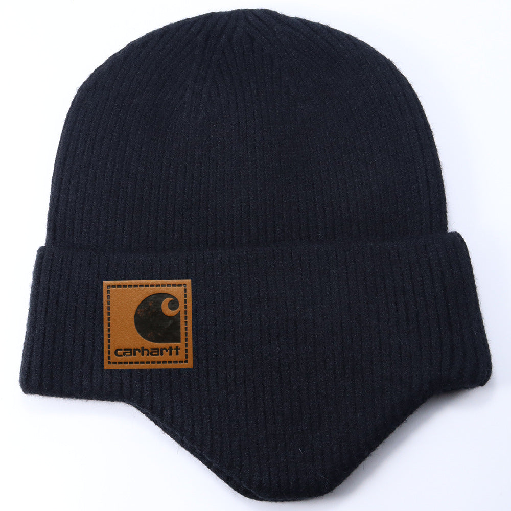 Stussy Hat Winter Knitted Hat Men's and Women's Warm Ear Protector Outdoor Wool Hat